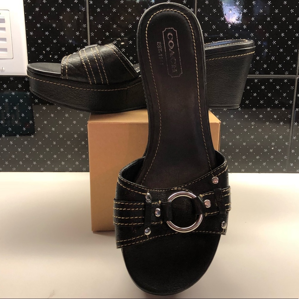 Coach wedge slides